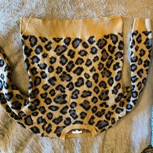 Women’s large cheetah sweater 89th + Madison, worn once